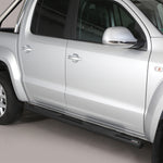 Load image into Gallery viewer, VW Amarok 2010-2020 Black Coated Round Side Steps