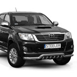 Load image into Gallery viewer, Toyota Hilux 2011-2016 Stainless Steel Spoiler Bar with Axle Bars