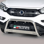 Load image into Gallery viewer, SsangYong Musso 2018- Stainless Steel A-Frame Bull Bar