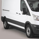 Load image into Gallery viewer, Ford Transit Mk8 2014- LWB L3/H3 Black Coated Side Bars