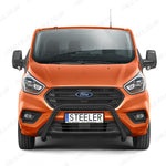 Load image into Gallery viewer, Transit Custom 2018-2023 Black Powder Coated Bull Bar