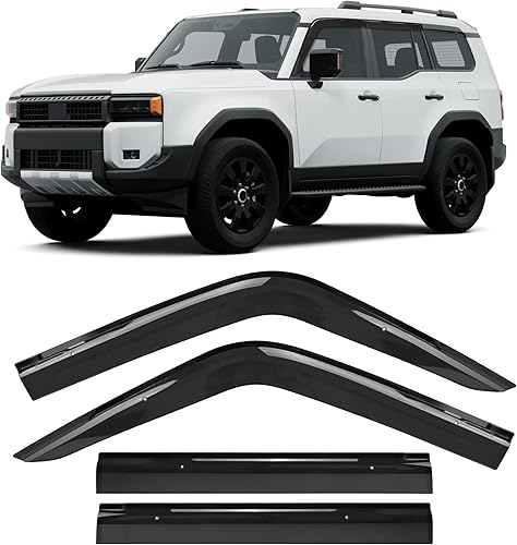 Toyota Land Cruiser 250 / Prado J250 2024+ Tape-On Window Deflectors (4pcs)