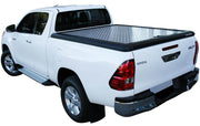 Toyota Hilux 2016- Upstone EVO Aluminium Tonneau Cover Silver with Roll Bar in Chrome