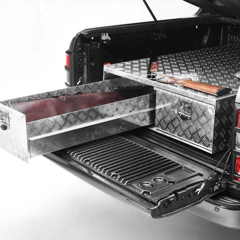 Ford Ranger 2012-2022 Chequer Plate Twin Drawer System