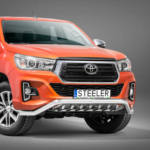 Toyota Hilux 2018 low spoiler bar polished stainless steel