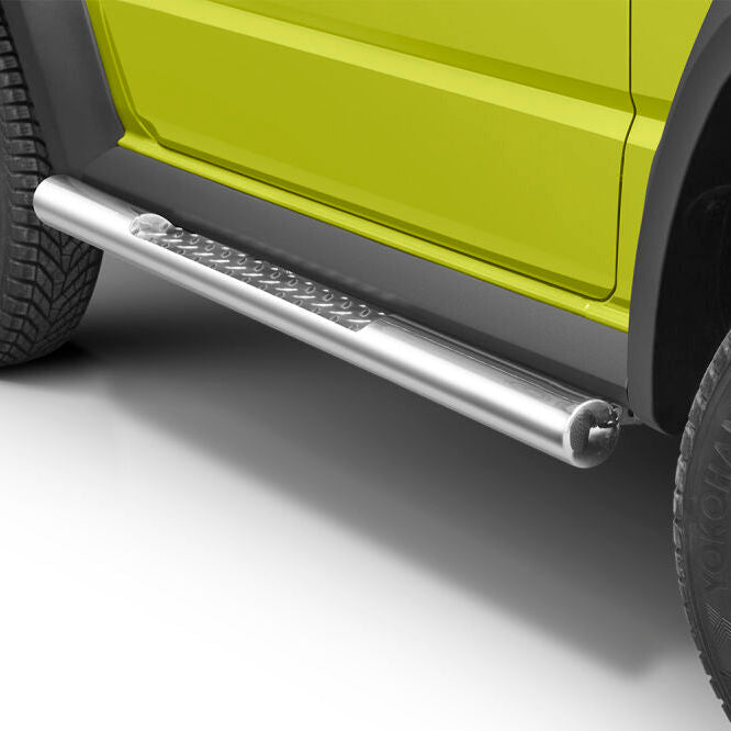Suzuki Jimny 2018 Stainless Steel Side Steps with Checker Plate