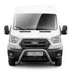 Load image into Gallery viewer, White Ford van with 'Steeler' U-bar front protection bull bar 