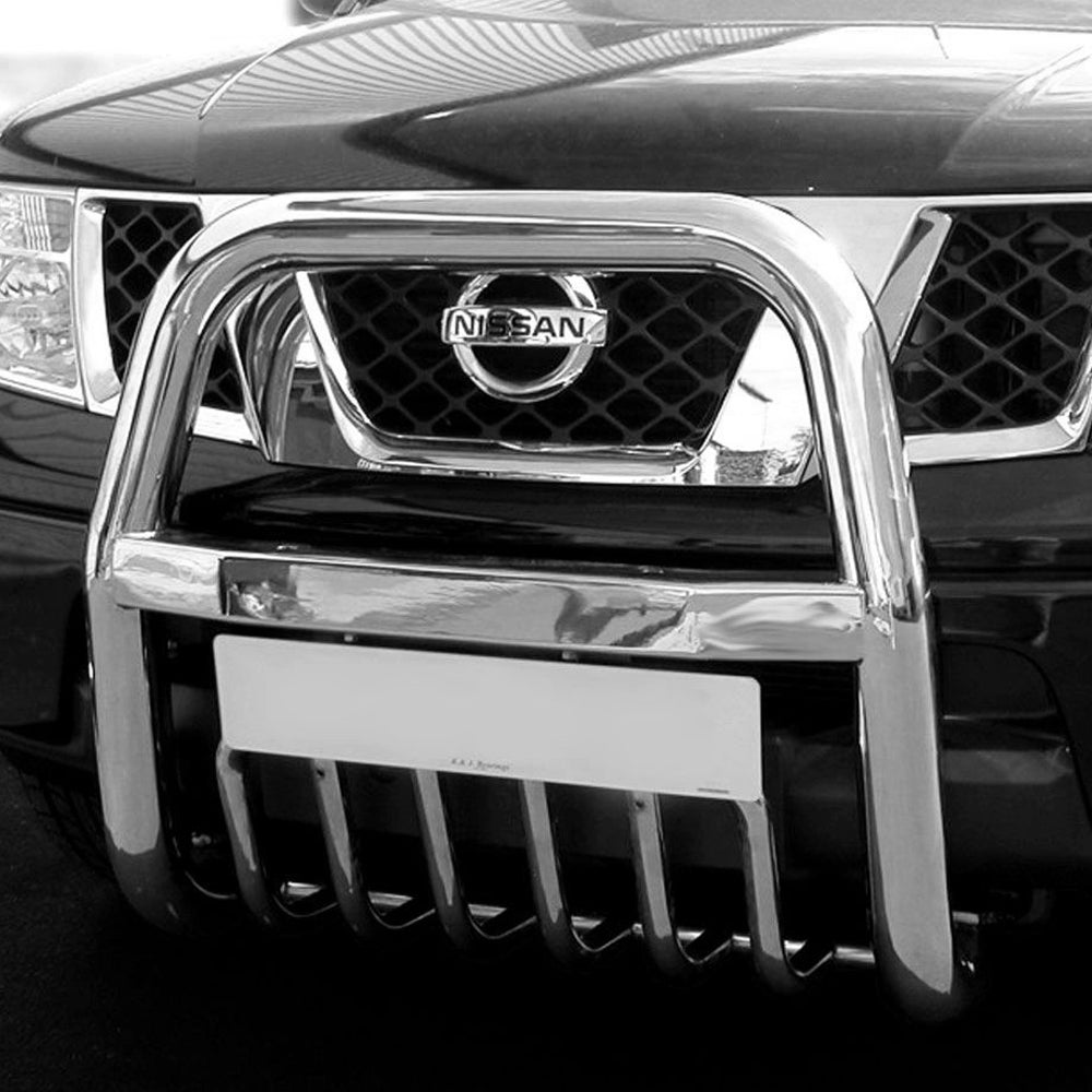 Nissan Navara D40 2005-2010 Stainless Steel Bull Bar with Axle Bars