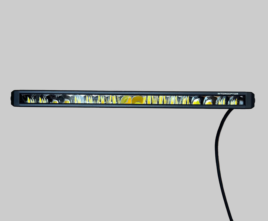 LED light bar for pickup truck with visible brand name Interceptor