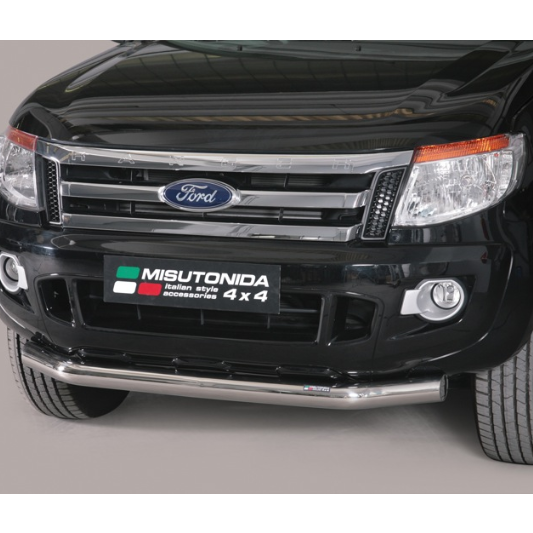 Black Ford truck with a Misutonida front protection bar 