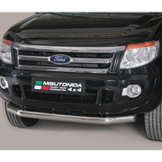 Black Ford truck with a Misutonida front protection bar 