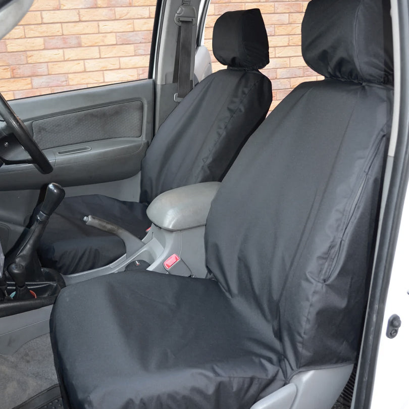 Turtle Covers Waterproof Seat Covers For Toyota Hilux Extra Cab Rear Seats (2005-2016) - Black