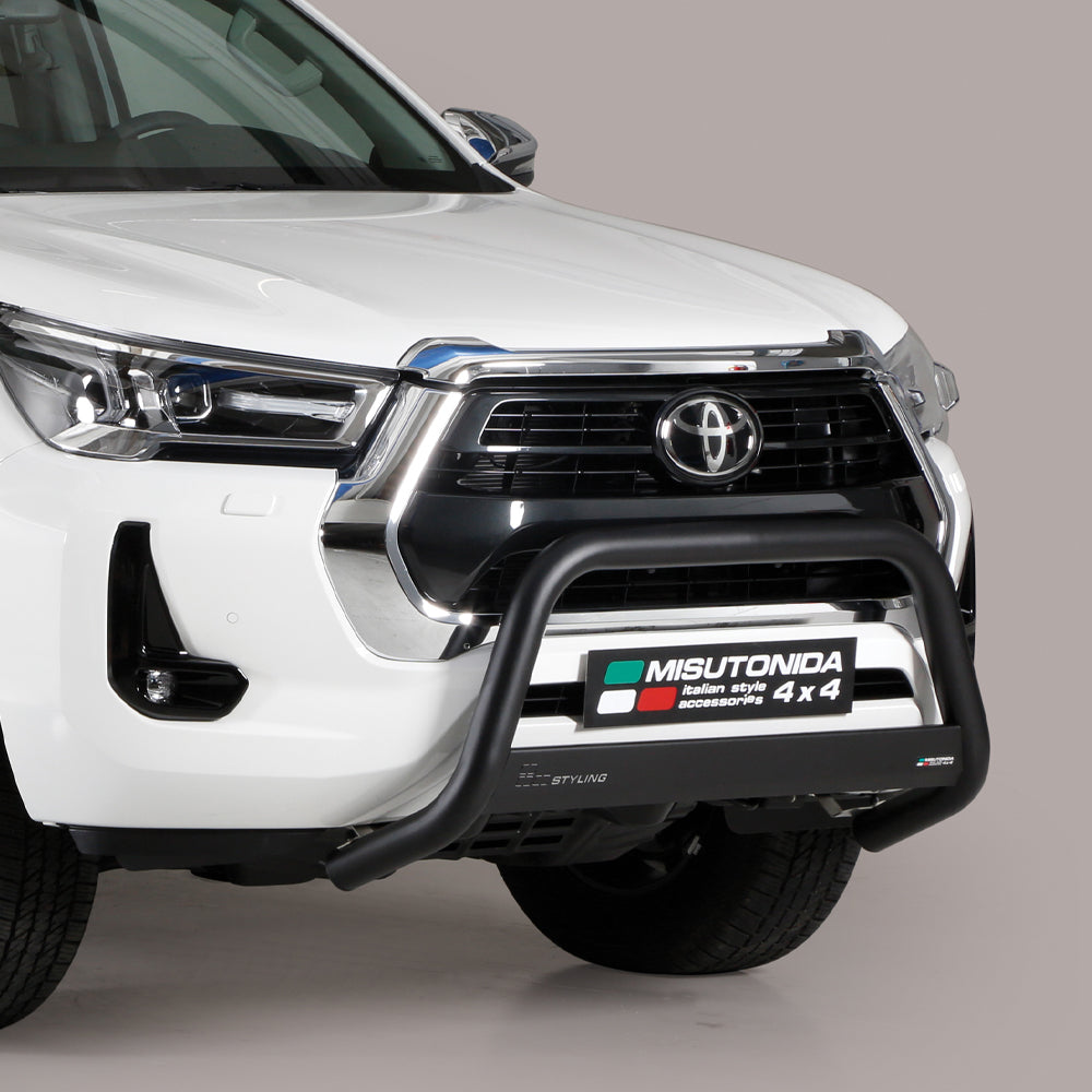 Toyota Hilux 2020- Black Powder Coated A-Frame Bull Bar