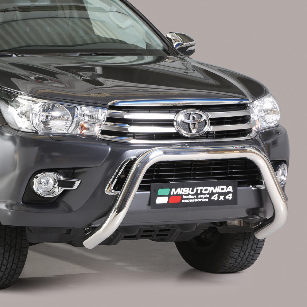 Toyota Hilux 2016 2020 Stainless Steel Bull Bar 4x4 Bitz Toyota Hilux 2016 2020 Stainless Steel Bull Bar 4x4 Bitz