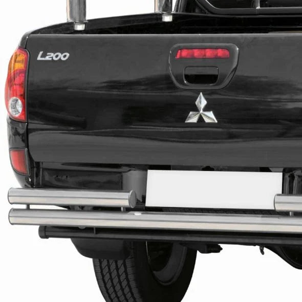 Mitsubishi L200 Stainless Steel Double Straight Rear Bar