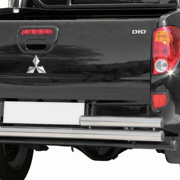 Mitsubishi L200 Stainless Steel Double Straight Rear Bar