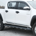 Load image into Gallery viewer, Toyota Hilux side steps with chrome accent