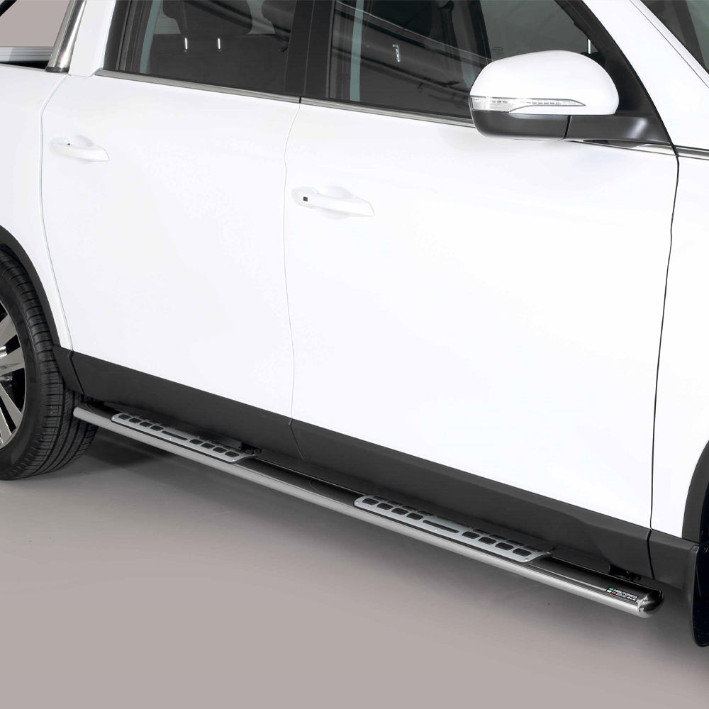 SsangYong Musso 2018- Stainless Steel Side Bars with Tread Plates