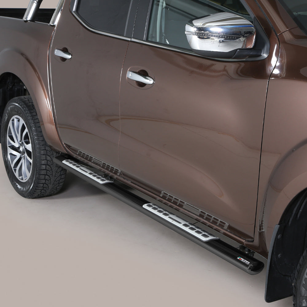 Nissan Navara NP300 Misutonida Stainless Steel Side Steps - Black