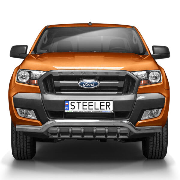 Ford Ranger 2016-2022 Stainless Steel Spoiler Bar with Axle Bars