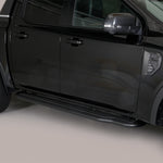 Load image into Gallery viewer, Ford Ranger 2023- Misutonida Stainless Steel Wide Side Steps - Black
