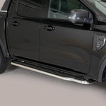 Load image into Gallery viewer, Ford Ranger 2023- Misutonida Stainless Steel Wide Side Steps - Silver
