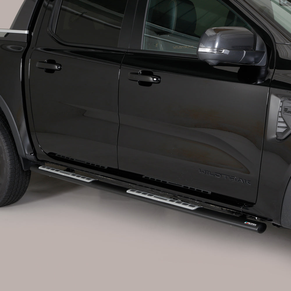 Ford Ranger 2023- Misutonida Stainless Steel Side Bars - Black