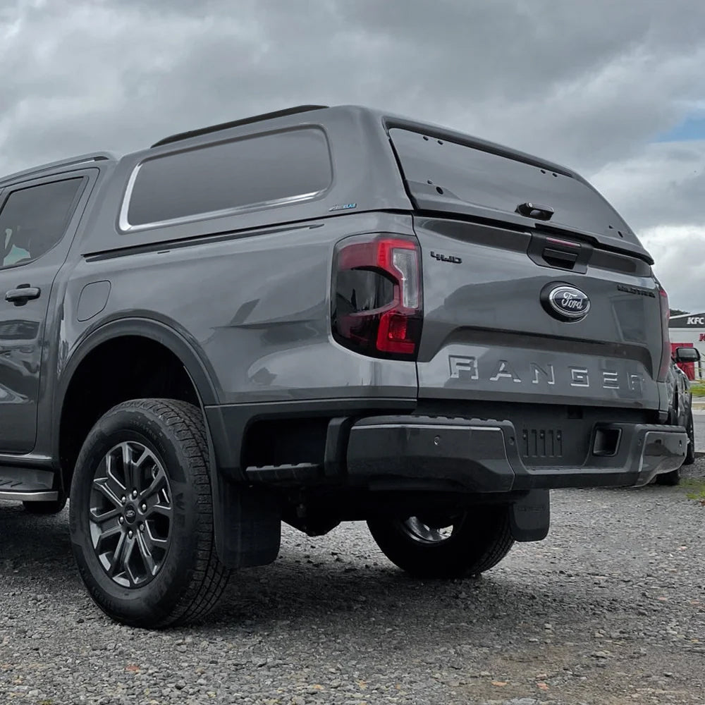 Ford Ranger 2023- Aeroklas Commercial Canopy with Roof Rails