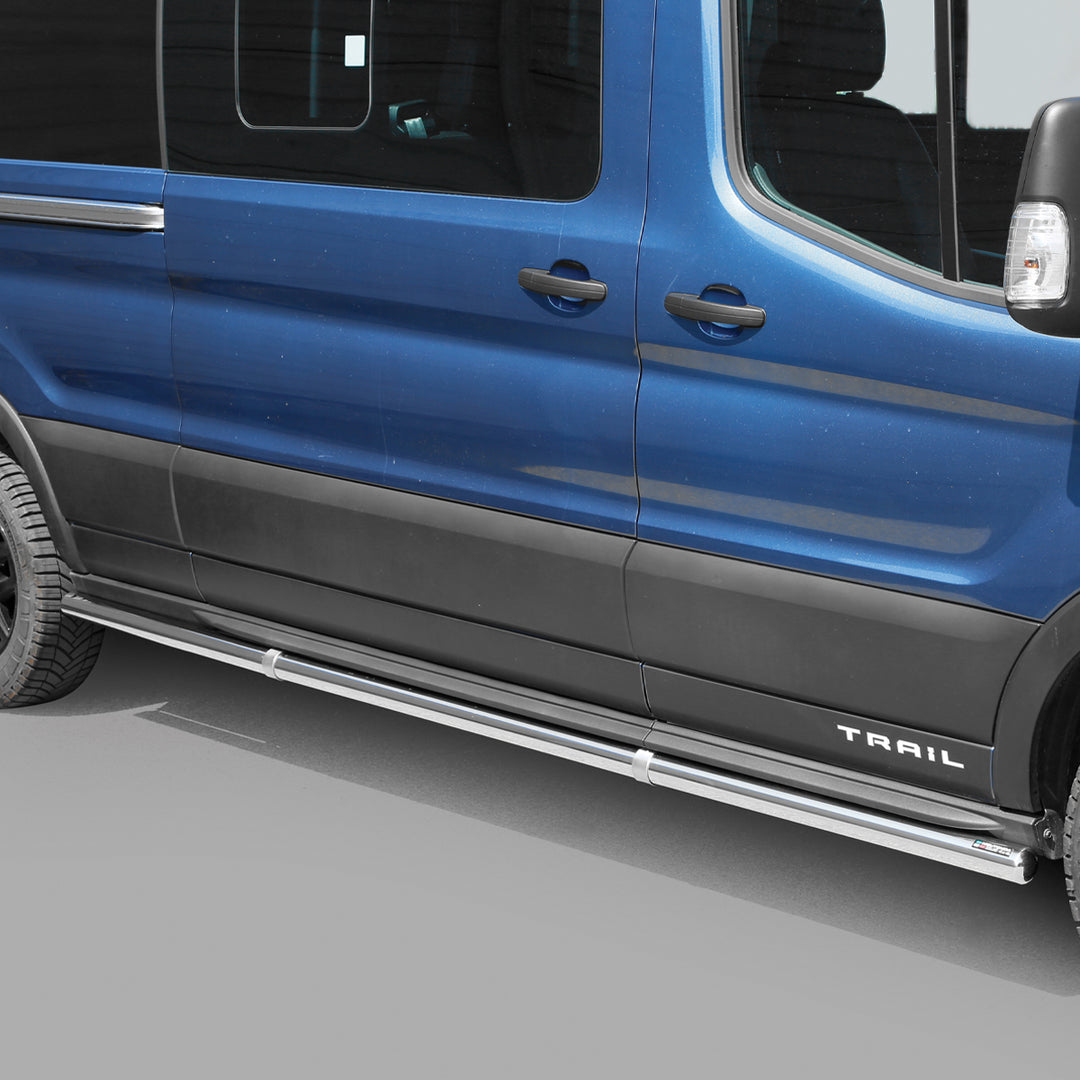 Ford Transit Mk8 2020- L3 Stainless Steel Side Bars