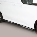 Load image into Gallery viewer, Ford Transit Custom 2023- SWB Black Coated Side Bars with Side Steps
