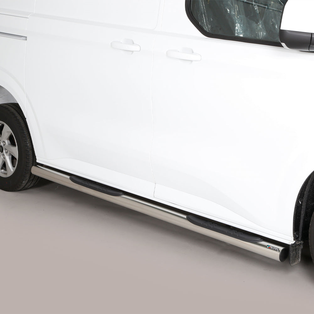 Ford Transit Custom 2023- SWB Stainless Steel Round Side Steps