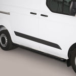 Load image into Gallery viewer, Ford Transit Custom 2012-2023 SWB Black Coated Side Bars with Steps
