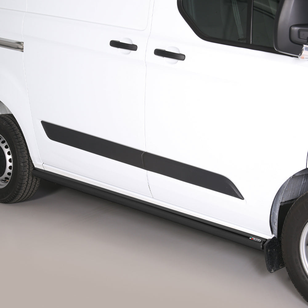 Ford Transit Custom 2012-2023 SWB Black Coated Side Bars