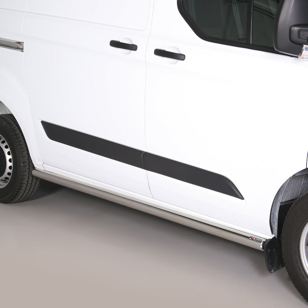 Ford Transit Custom 2012-2023 SWB Stainless Steel Side Bars