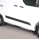 Load image into Gallery viewer, Ford Transit Custom 2012-2023 SWB Black Coated Side Bars with Side Steps
