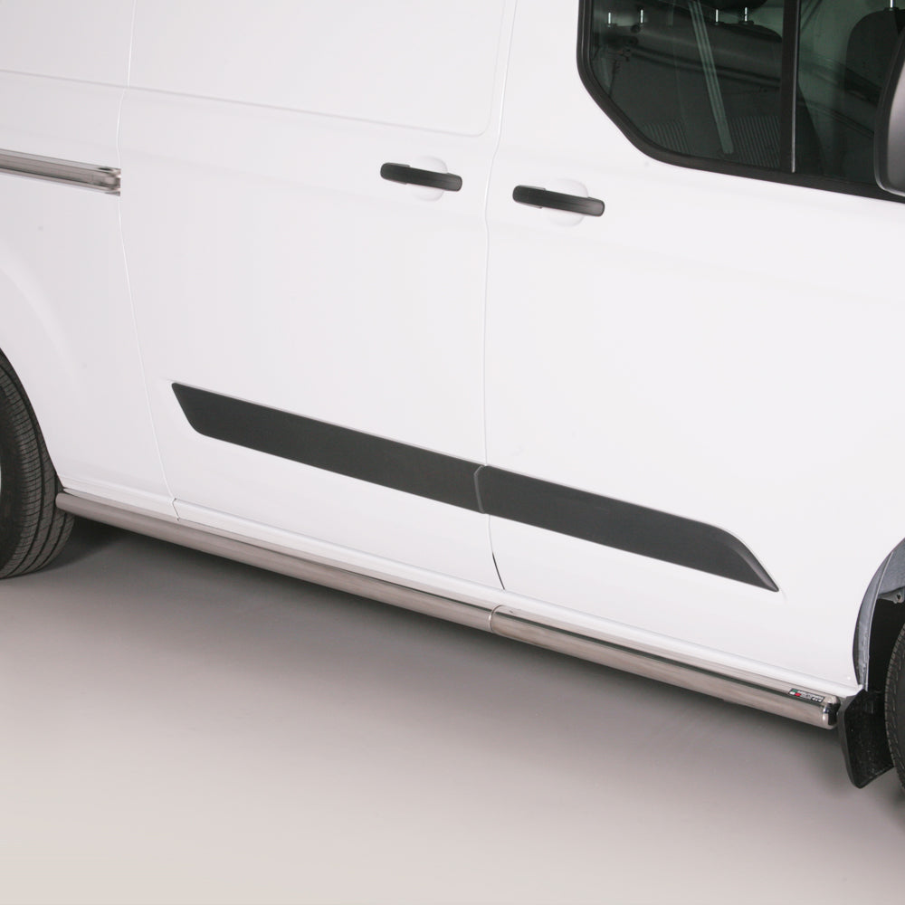 Ford Transit Custom 2012-2023 LWB Stainless Steel Polished Side Bars