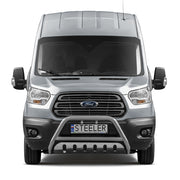 Ford Transit Mk8 2014- Polished Front A-Bar with Axle Plate
