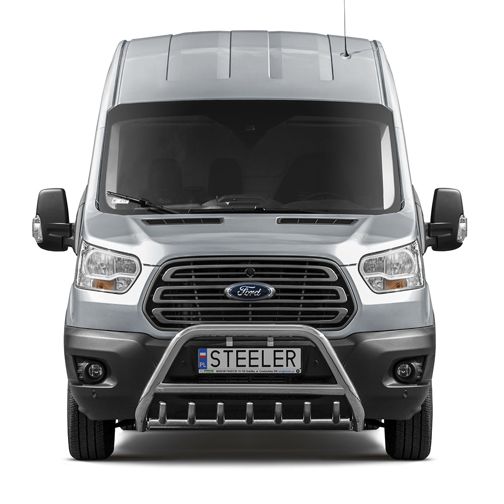 Ford Transit Mk8 2014- Polished Front A-Bar with Axle Bars